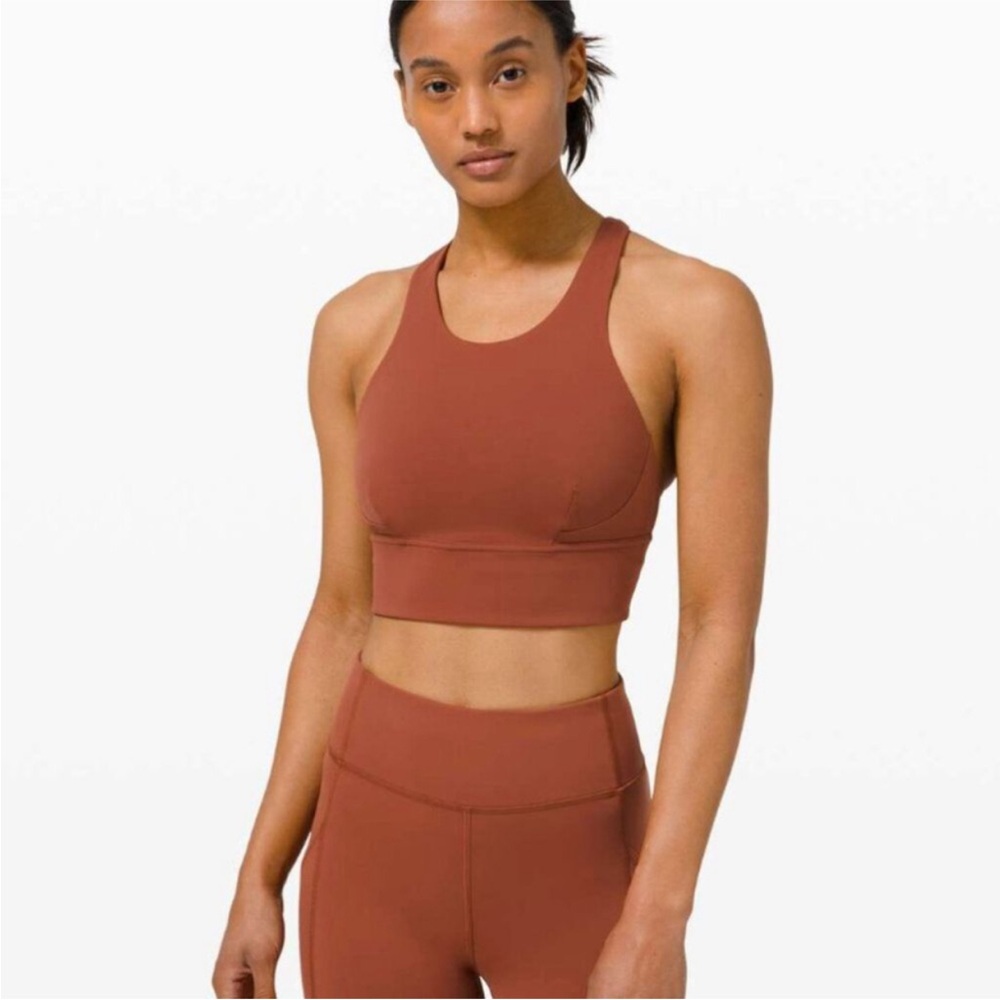 Lululemon Wunder Train Long-Line Bra *Medium Support, C/D Cups Dark Terracotta